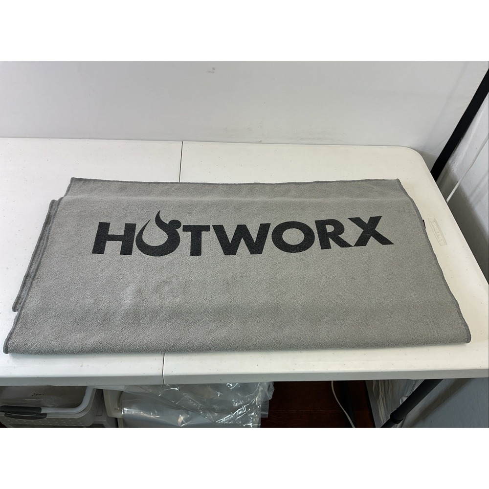 Hotworx Yoga Towel Non Slip Microfiber Workout Fitness Mat Towel Gray